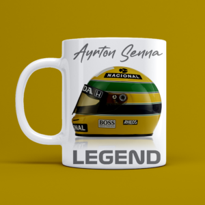 Ayrton Senna The Legend Coffee Tea Mug 11oz Gift For Her Him Motorsports Fan