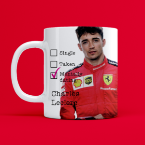 Mentally Dating Charles Leclerc Coffee Tea Mug 11oz Gift For Her Him Motorsports Fan