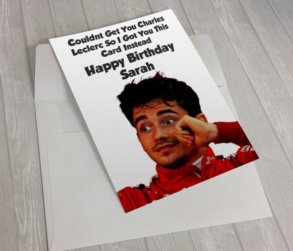 Charles Leclerc Ferrari Formula One Birthday Card